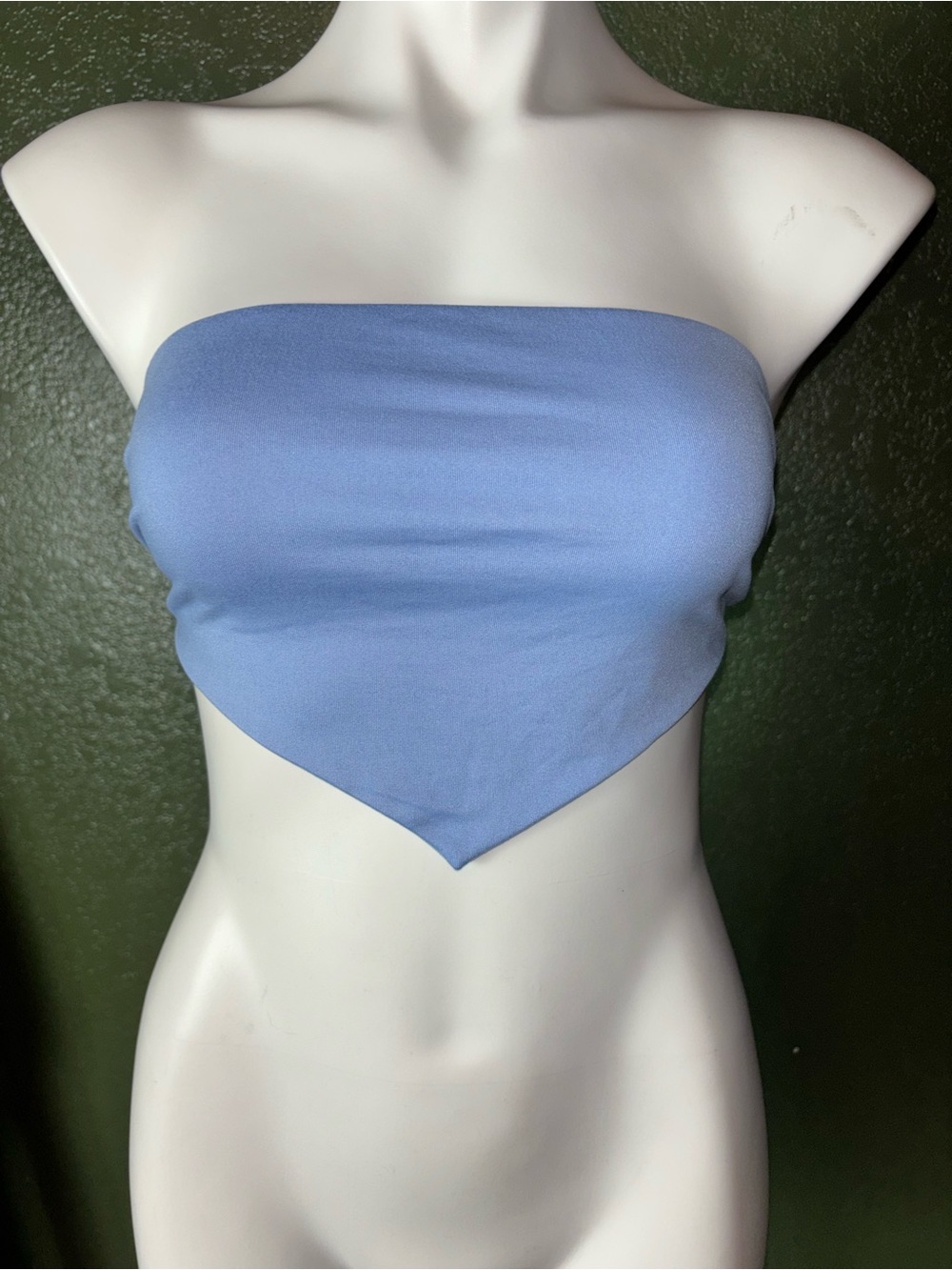 Light Blue Strapless Bandana Top